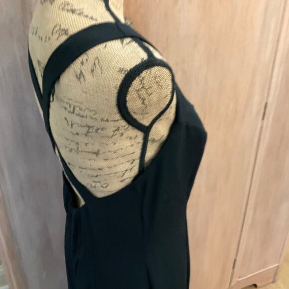 Vintage 80s 90s Kathryn Conover LBD Cocktail Dress midi maxi pretty woman as 12 - Picture 8 of 16